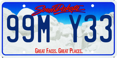 SD license plate 99MY33