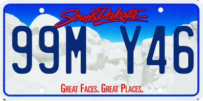 SD license plate 99MY46