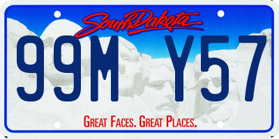 SD license plate 99MY57