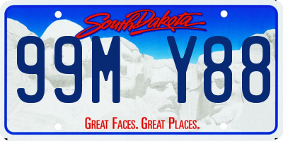 SD license plate 99MY88