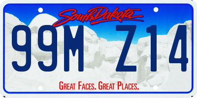 SD license plate 99MZ14