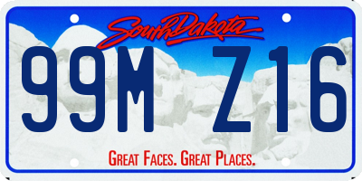 SD license plate 99MZ16
