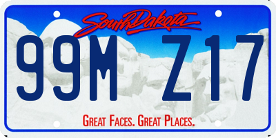 SD license plate 99MZ17