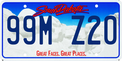 SD license plate 99MZ20
