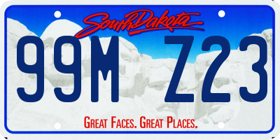 SD license plate 99MZ23