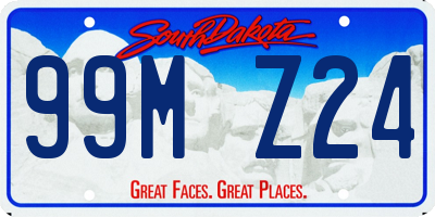 SD license plate 99MZ24