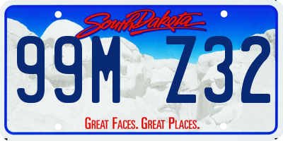 SD license plate 99MZ32