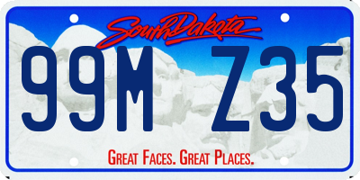 SD license plate 99MZ35