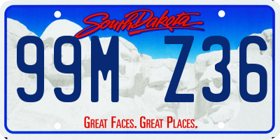 SD license plate 99MZ36