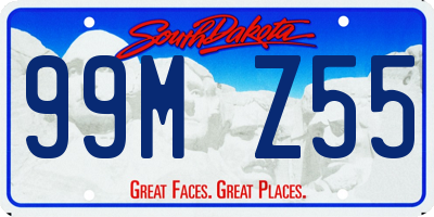 SD license plate 99MZ55
