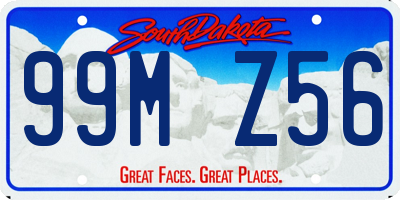 SD license plate 99MZ56
