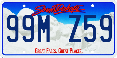 SD license plate 99MZ59
