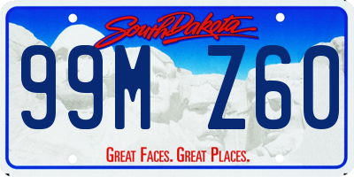SD license plate 99MZ60