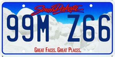 SD license plate 99MZ66