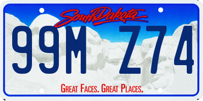 SD license plate 99MZ74