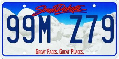 SD license plate 99MZ79