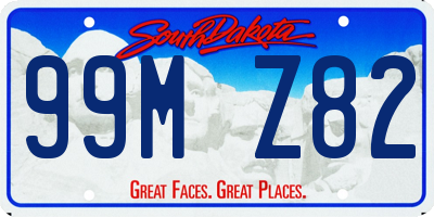 SD license plate 99MZ82