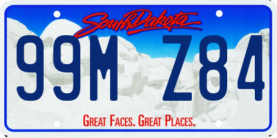 SD license plate 99MZ84