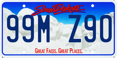 SD license plate 99MZ90