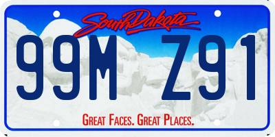 SD license plate 99MZ91