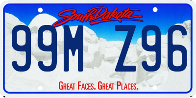 SD license plate 99MZ96