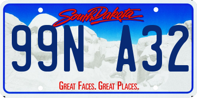 SD license plate 99NA32