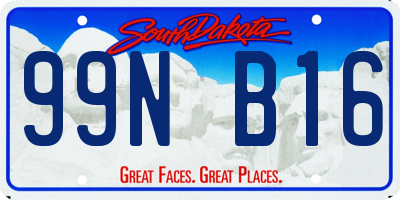 SD license plate 99NB16