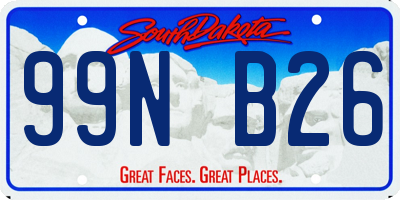 SD license plate 99NB26