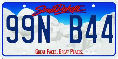 SD license plate 99NB44