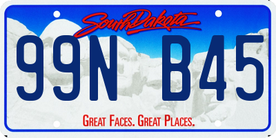 SD license plate 99NB45