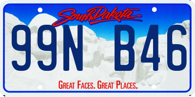 SD license plate 99NB46