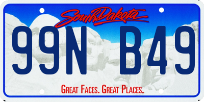 SD license plate 99NB49