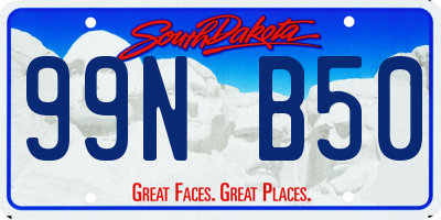 SD license plate 99NB50