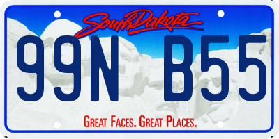SD license plate 99NB55
