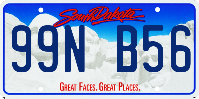 SD license plate 99NB56