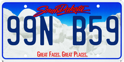 SD license plate 99NB59