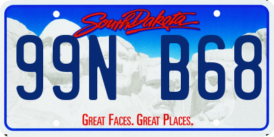 SD license plate 99NB68