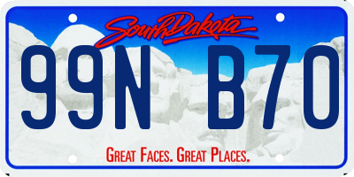 SD license plate 99NB70