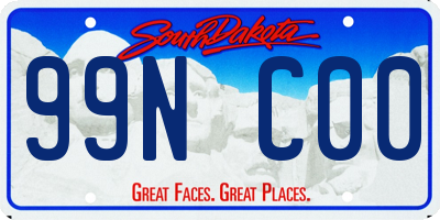 SD license plate 99NC00