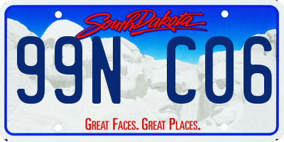 SD license plate 99NC06