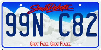 SD license plate 99NC82