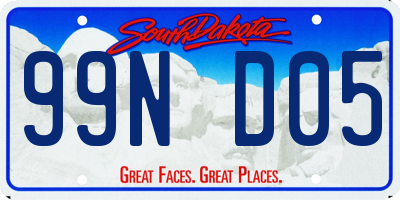 SD license plate 99ND05