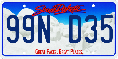 SD license plate 99ND35
