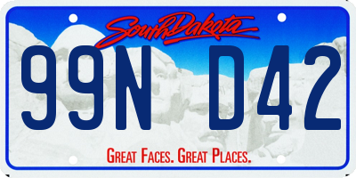 SD license plate 99ND42