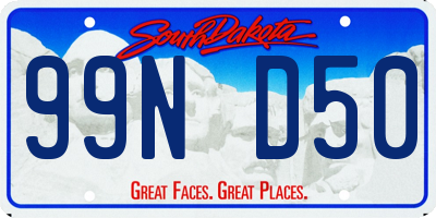 SD license plate 99ND50