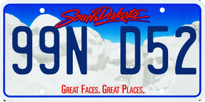 SD license plate 99ND52