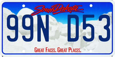 SD license plate 99ND53