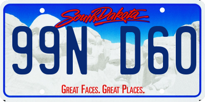 SD license plate 99ND60