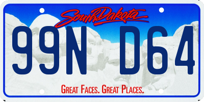 SD license plate 99ND64