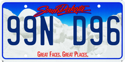 SD license plate 99ND96